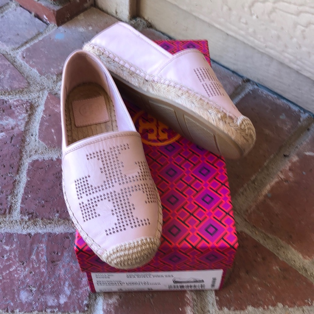 Brand New Tory Burch leather Espadrilles